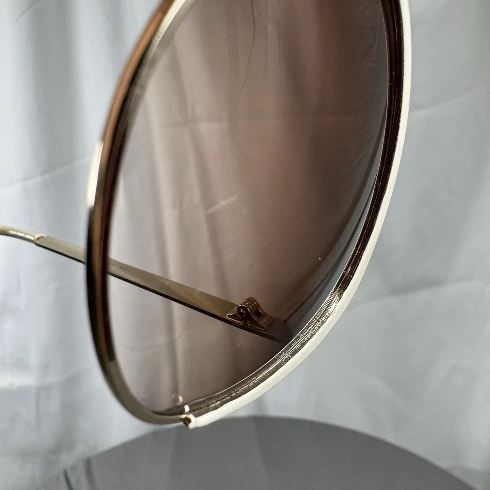 O By Oscar De La Renta Cream & Gold Cat Eye Sunglasses - Picture 7 of 7